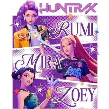 PUZZLE Personalizované HUNTRIX KPOP DEMON HUNTERS Dárek 252 dílků A3