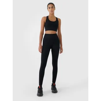 4F Legíny s vysokým pasem na jógu a pilates 4F ČERNÁ