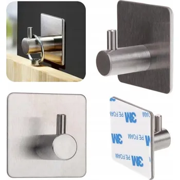 Věšák Tyč s háčky na lepidlo Nobo Kids stříbrná