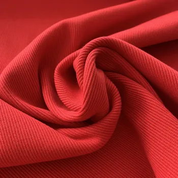 Vzorek - Žebrovaný bavlněný úplet/náplet tunel červená Virulent