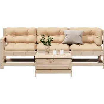 Zahradní lavice zahrada-XL 4dílná zahradní sedací souprava s poduškami masivní borovice 3250780