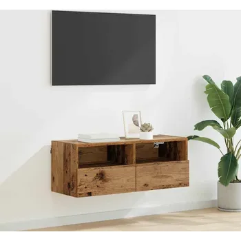 Obývací stěna vidaXL TV wall cabinet Staré dřevo 80 x 30 x 30 cm kompozitní dřevo [882928]