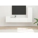 vidaXL Sestava TV skříněk 4 pcs Vysoce lesklá bílá kompozitní dřevo [3409001]