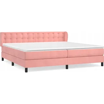 Postel Kontinentální postel s nastavitelným čelem, růžová, 203 x 203 x 78/88 cm