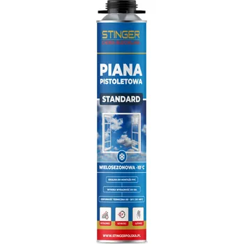 Montážní pěna Zimní montážní pěna nízkoexpanzní pistolová STINGER 750 ml, výtěžnost 50 L STANDARD