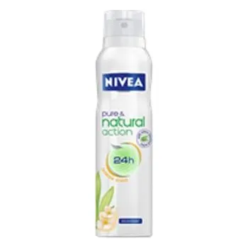 Kosmetika Nivea Pure & Natural Action Jasmín Woman deospray 150 ml