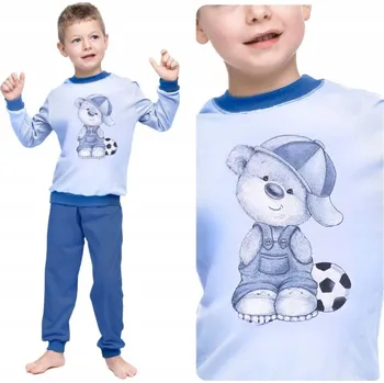 Chlapecké pyžamo CHLAPECKÉ BAVLNĚNÉ DVOJDÍLNÉ PYŽAMO PRO MIMINKA, TEPLÉ, DLOUHÝ RUKÁV, VELIKOST 80