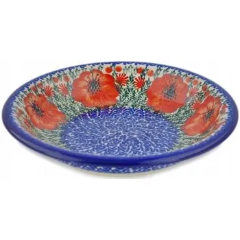 Talíř Hluboký jídelní talíř Ceramika Bolesławiec 22,8 cm