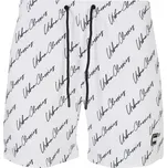 Pattern Swim Shorts - whitescriptlogo S