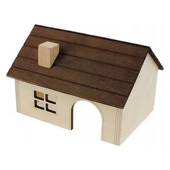DŘEVĚNÝ DOMEČEK KLECE PRO KŘEČKA MYŠI HLODAVCE