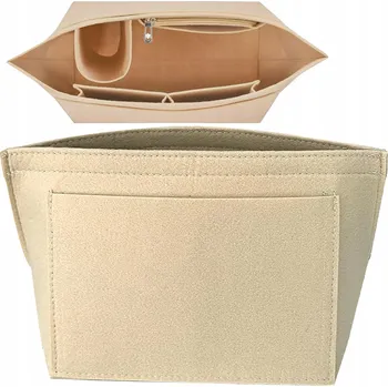 Kabelka Organizér / Vložka do dámské kabelky M béžová pro Longchamp s 5 kapsami