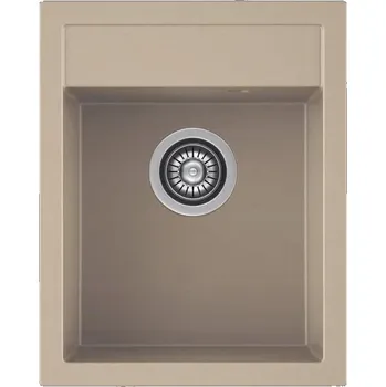 Granitový dřez Jednokomorový granitový dřez ZEUS Rustic béžový
