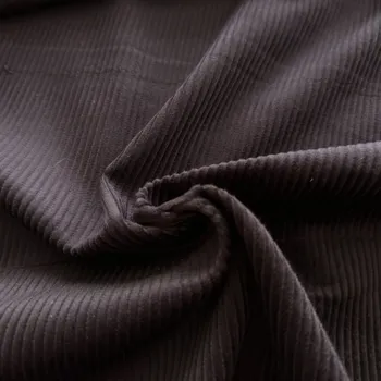 Temně hnědý bavlněný manšestr