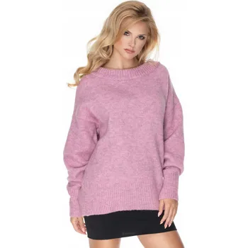 Dámský svetr PeeKaBoo dámský svetr fialový volný k bokům univerzální velikost