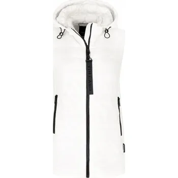 Dámská vesta DÁMSKÁ PROŠÍVANÁ VESTA BÍLÁ VOLCANO V-HARMONY M