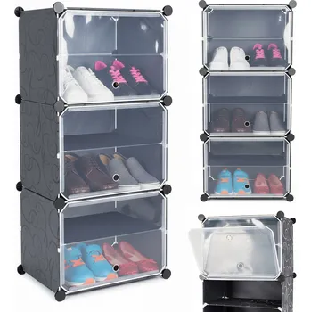 Botník MODULÁRNÍ SKŘÍŇKA NA BOTY ORGANIZÉR POLICE REGÁL STOJAN 6 ÚROVNÍ