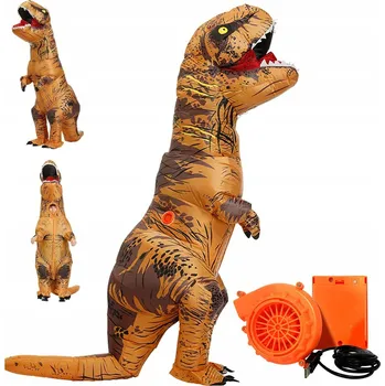 Karnevalový kostým VELKÝ DINOSAURUS KOSTÝM KARNEVAL OBLEK PRO DOSPĚLÉ - NAFUKOVACÍ