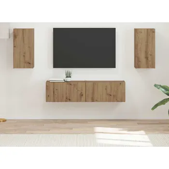 Obývací stěna vidaXL Sestava TV skříněk 4 pcs Artisanový dub kompozitní dřevo [3409158]