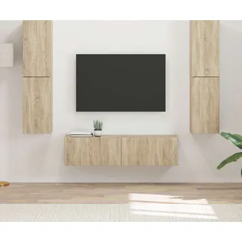 Obývací stěna vidaXL Sestava TV skříněk 6 pcs Sonoma dub kompozitní dřevo [3409125]