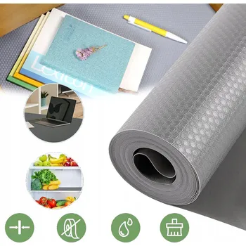 Prostěradlo OCHRANNÁ PODLOŽKA DO ZÁSUVEK A SKŘÍNĚK PROTISKLUZOVÁ ODOLNÁ PROTI SKVRNÁM ŠEDÁ 600X60 CM
