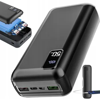 Powerbanka POWERBANKA 50000MAH VELKÁ KAPACITA 22.5W PD NABÍJENÍ 3 ZAŘÍZENÍ SOUČASNĚ