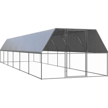 vidaXL Venkovní klec pro kuřata 3x12x2 m pozinkovaná ocel [3154380]