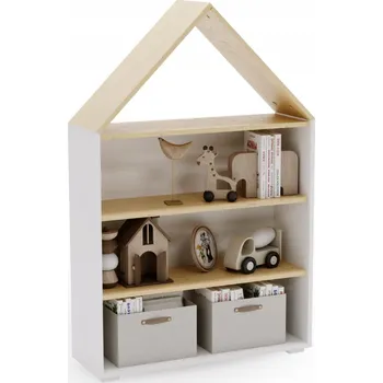 regál Regál Kobi 80,4 x 26,2 x 123,5 cm bílý, javor