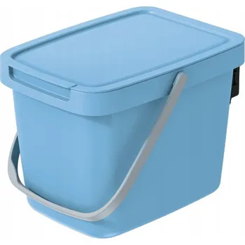 Odpadkový koš Kuchyňský ODPADKOVÝ KOŠ s víkem a madlem, světle modrý