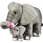 Plyšový slon s mládětem 60 cm