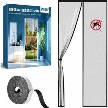 Příslušenství pro záclonu a závěs Moskytiéra do dveří 90 cm x 200 cm