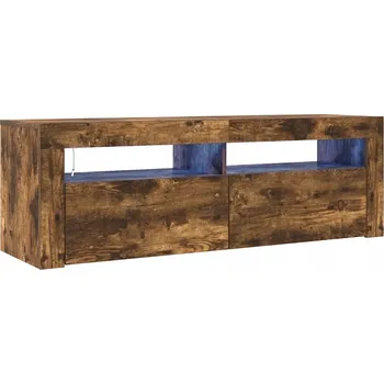 Televizní stolek TV stolek LED RGB 120x35x40 cm dub