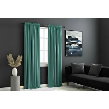 Zatemňovací závěs s řasící páskou "BLACKOUT" SHARY 135x270 cm, tyrkysová, (cena za 1 kus) MyBestHome 370711