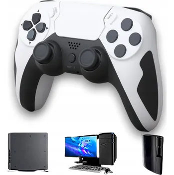 Gamepad Pad Bezprzewodowy Gamepad GAMINJA P48 pro PS4/PS3, PC Bílý Konzole Laptopy