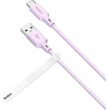 Datový kabel Kabel Yenkee USB typ C - USB typ C 1,5 m růžový