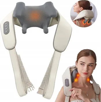 Masážní přístroj MASÁŽNÍ PŘÍSTROJ S TEPLEM, 6D SHIATSU MASÁŽNÍ PŘÍSTROJ NA KRK S VYHŘÍVÁNÍM