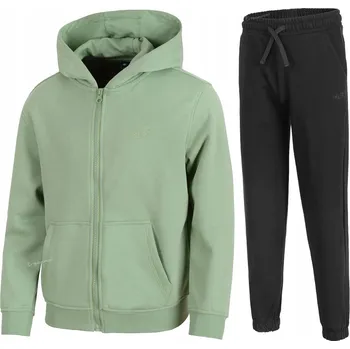 Chlapecká mikina 4F ZATEPLENÁ CHLAPECKÁ TEPLÁKOVKA KOMPLET ROZEPÍNACÍ MIKINA KALHOTY / vel 152