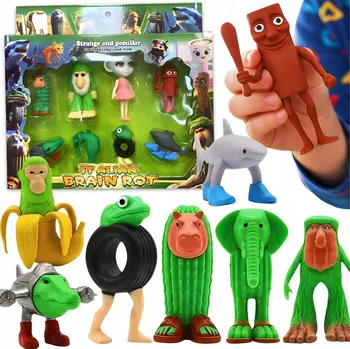 Vrták Figurky Brain Rot - Sada figurek Brain Rot , 8 kusů, vysoká kvalita, 6-8 cm Giga
