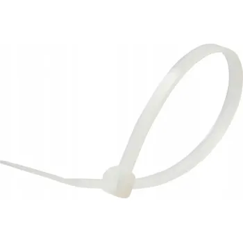 Stahovací páska Hadicová Spona V-TAC 3.5x200mm Bílá 18kg Nylon66 (Balení 100 Ks) VT-6129