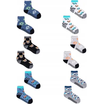 TEPLÉ DĚTSKÉ PROTISKLUZOVÉ PONOŽKY POLOFROTÉ ABS 20-22 (80-86)