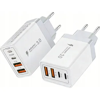 RYCHLÁ SÍŤOVÁ NABÍJEČKA 2x USB 2x USB-C QC 3.0 PD 40W UNIVERZÁLNÍ