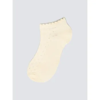 Dámské ponožky BIG STAR Dámské Kotníkové Ponožky s volánkem z viskózy bílé Casandra 100, velikost 39-42