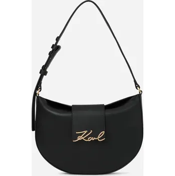 Kabelka KABELKA KARL LAGERFELD K/SIGNATURE FL HALFMOON SHB BLACK/GOLD