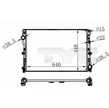 Chladič motoru Chladič, chlazení motoru TYC 721-0021
