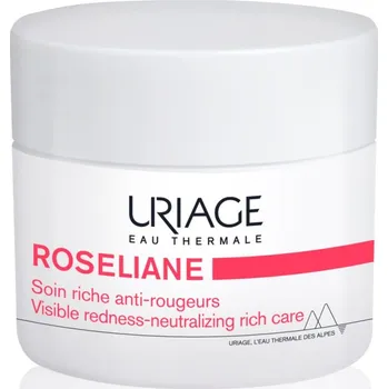 Pleťový krém Uriage Roseliane Visible Redness-Neutralizing Rich Care zklidňující krém proti začervenání pleti 50 ml
