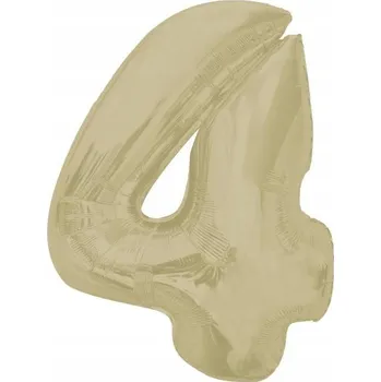Fóliový balónek číslice 4 LATTE nude BÉŽOVÁ číslice dekorace narozeniny 92cm HELIUM