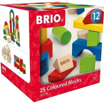 ostatní stavebnice BRIO Barevné kostky 25 dílků (30114)