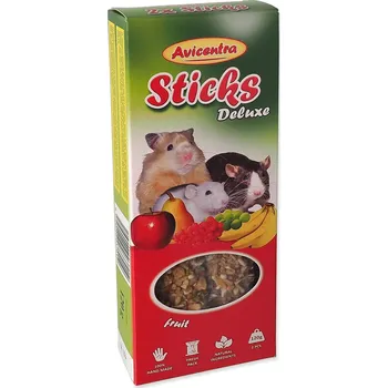 Krmivo pro hlodavce Tyčinka Avicentra Deluxe malý hlodavec, s ovocem 2ks-KS