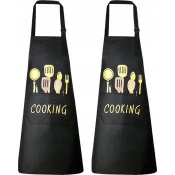 Kuchyňská zástěra SADA 2x KUSŮ KUCHYŇSKÁ ZÁSTĚRA ODPORNÁ PROTI MASTNOTĚ VODĚODOLNÁ