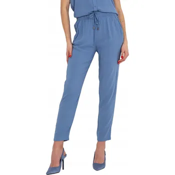 Dámské kalhoty Dámské LETNÍ kalhoty s vysokým pasem - S