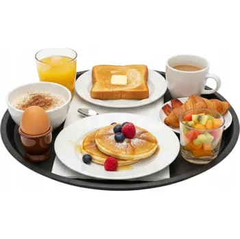 PLASTOVÝ PODNOS 41 CM KULATÝ PROTISKLUZOVÝ SERVÍROVACÍ PODNOS